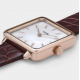 La Tétragone Leather Rose Gold White Pearl/Red Alligator