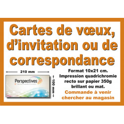 Carte d'invitation, de vœux ou de correspondance