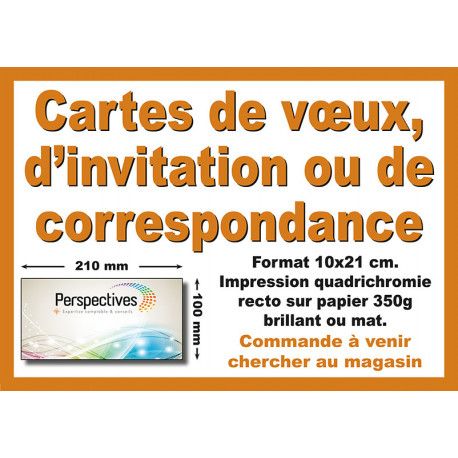 Carte d'invitation, de vœux ou de correspondance