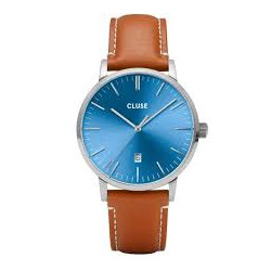 CLUSE-Aravis-CW0101501005-cuir-marron-bleu-40mm