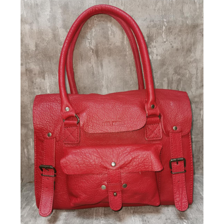 Le Rivegauche M cuir rouge Paul Marius Maroquinerie Raison La Fl che