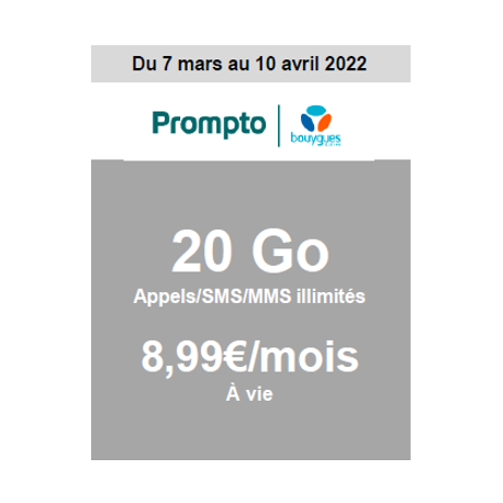 Offre exceptionnelle 8,99 € / mois à VIE