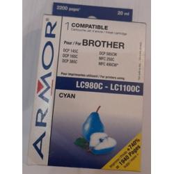 LC980C - LC1100C pour BROTHER CYAN