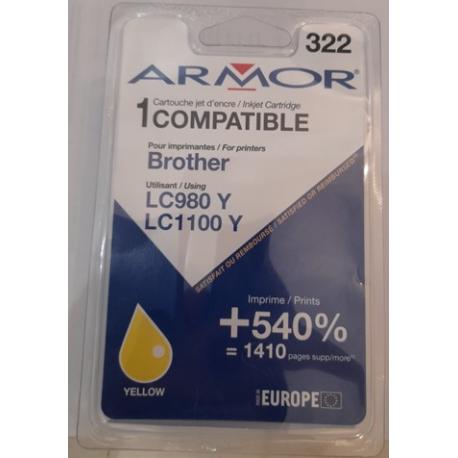 LC980Y - LC1100Y pour BROTHER YELLOW LC980Y - LC1100Y pour BROTHER YELLOW