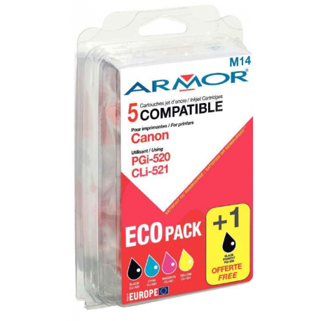 PGi-520 / CLi-521 PACK X 5 / 4 COLORS PGi-520 / CLi-521 PACK X 5 / 4 COLORS