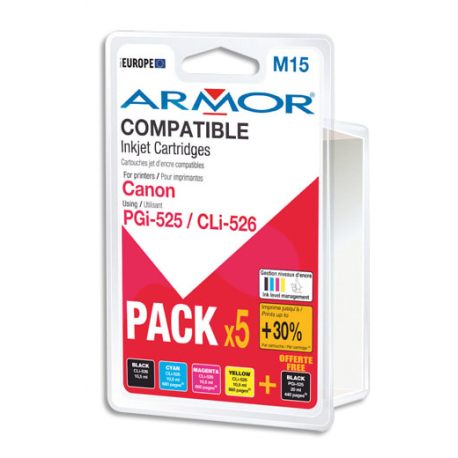 PGi-525 / CLi-526 PACK 5 / 4 COLORS PGi-525 / CLi-526 PACK 5 / 4 COLORS