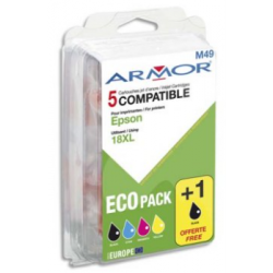 18XL PACK 4 COLORS + 1 BLACK OFFERTE pour Epson