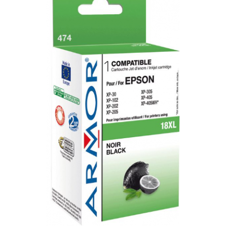 18XL BLACK 15 ml pour Epson 18XL BLACK 15 ml pour Epson