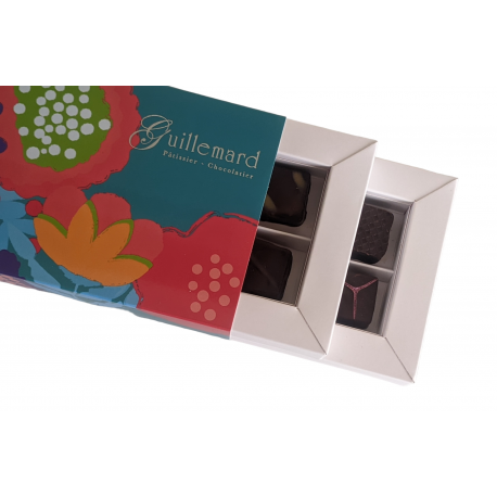 Chocolats coffret floral garni