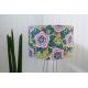 Abat- jour tissu Dahlia vert et rose