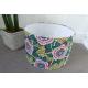 Abat- jour tissu Dahlia vert et rose