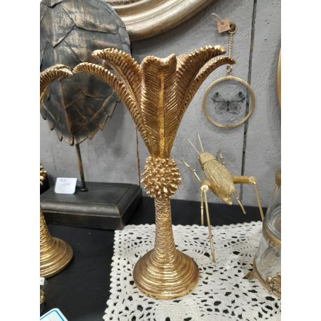 Bougeoir Palmier Doré