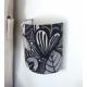Applique murale motif  jungle noir et blenc
