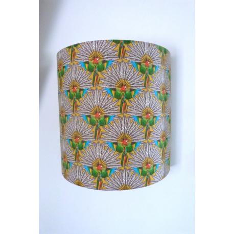 Applique murale motif perroquet marron et jaune