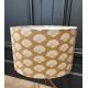 Abat- jour tissu coquilles blanches fond beige  