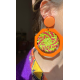 Boucles d'oreilles clips "Francine BRAMLI" capucine