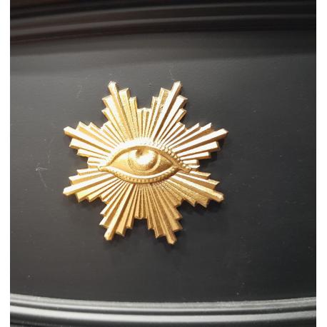Aimant oeil ex-voto doré