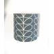 Applique murale grise motif feuilles blanches   