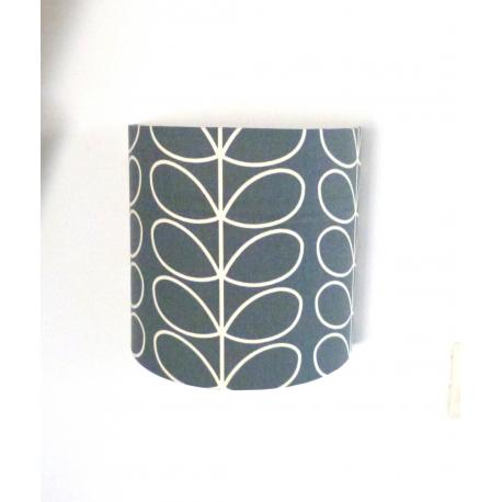 Applique murale grise motif feuilles blanches   