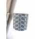 Applique murale grise motif feuilles blanches   