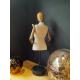 Buste mannequin rétro beige et brun