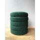 Pouf côtelé vert
