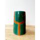 Vase vert sapin et marron