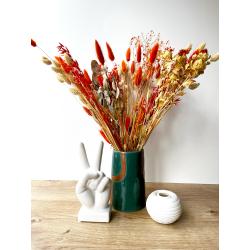 Vase vert sapin et marron