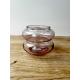 Vase en verre rose