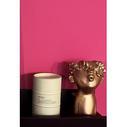 Bougie tête de femme doré