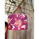 Abat-jour fleur et pois fushia rose