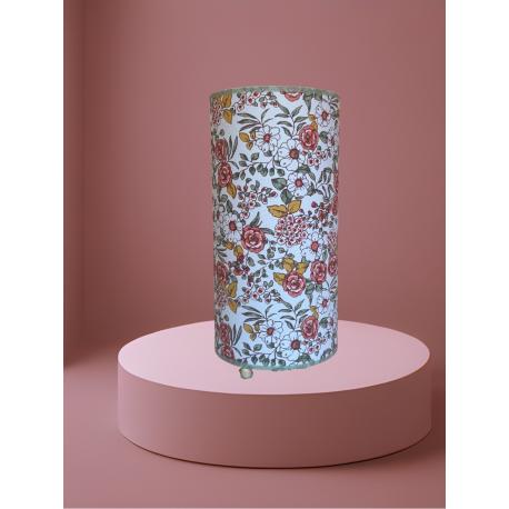 Lampe colonne motif fleuri