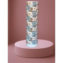 Lampe cylindre haut fleurie