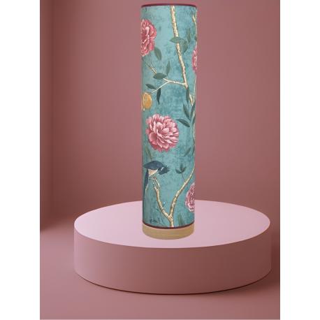 Lampe colonne motif fleuri
