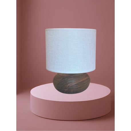 Lampe bois et blanche