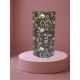 Lampe fleurs et fond noir