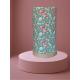 Lampe fleurie fond vert