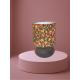 Lampe motif fleurs orangées