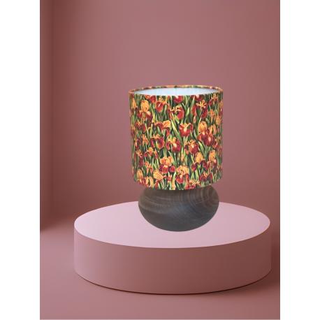 Lampe motif fleurs orangées