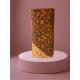 Lampe colonne fleurs orangées