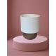 Lampe bois et blanche