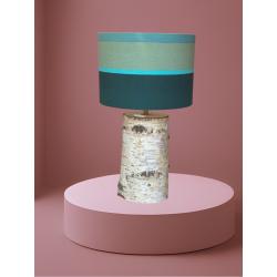 Lampe sur pied en bois brut