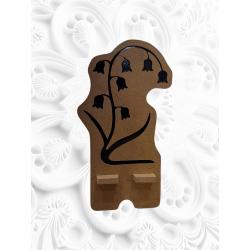 Support téléphone Campanule noir