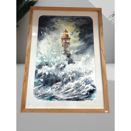 Tableau "Le Phare dans la tempête"