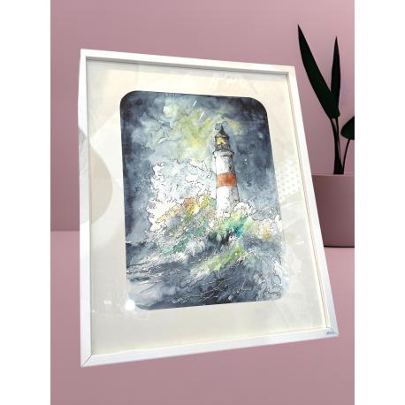Tableau "Le tumulte des vagues"