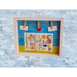 Cadre rectangle coquillages