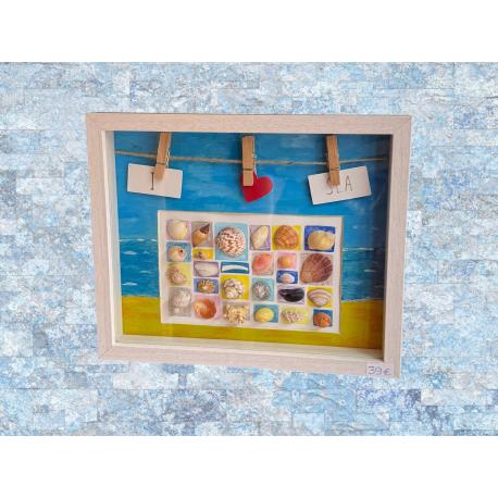 Cadre rectangle coquillages