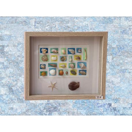 Cadre rectangle coquillages