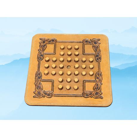 Jeu du Solitaire en cuir