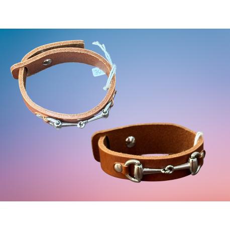 Bracelet mors cuir